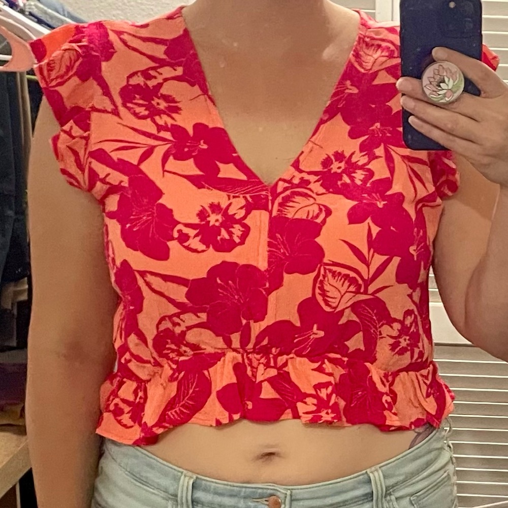 🌺Tropical Crop Top